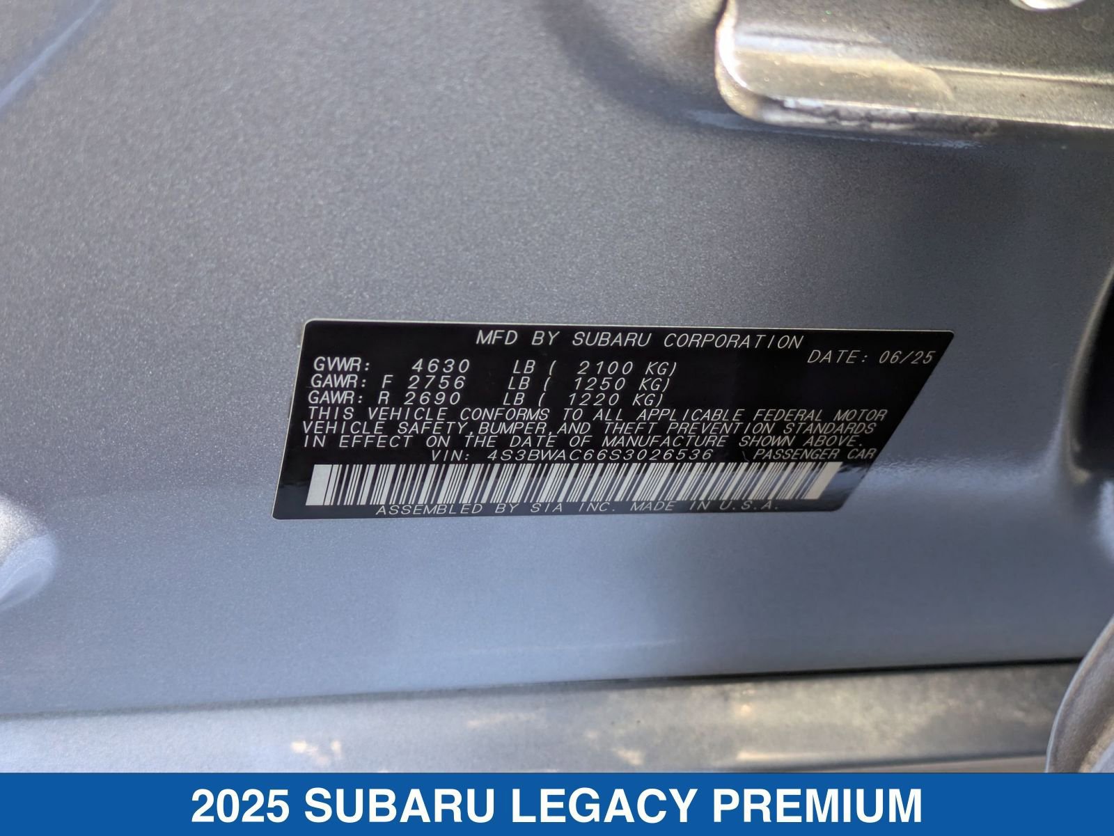 Used 2025 Subaru Legacy Premium AWD/4WD image 74