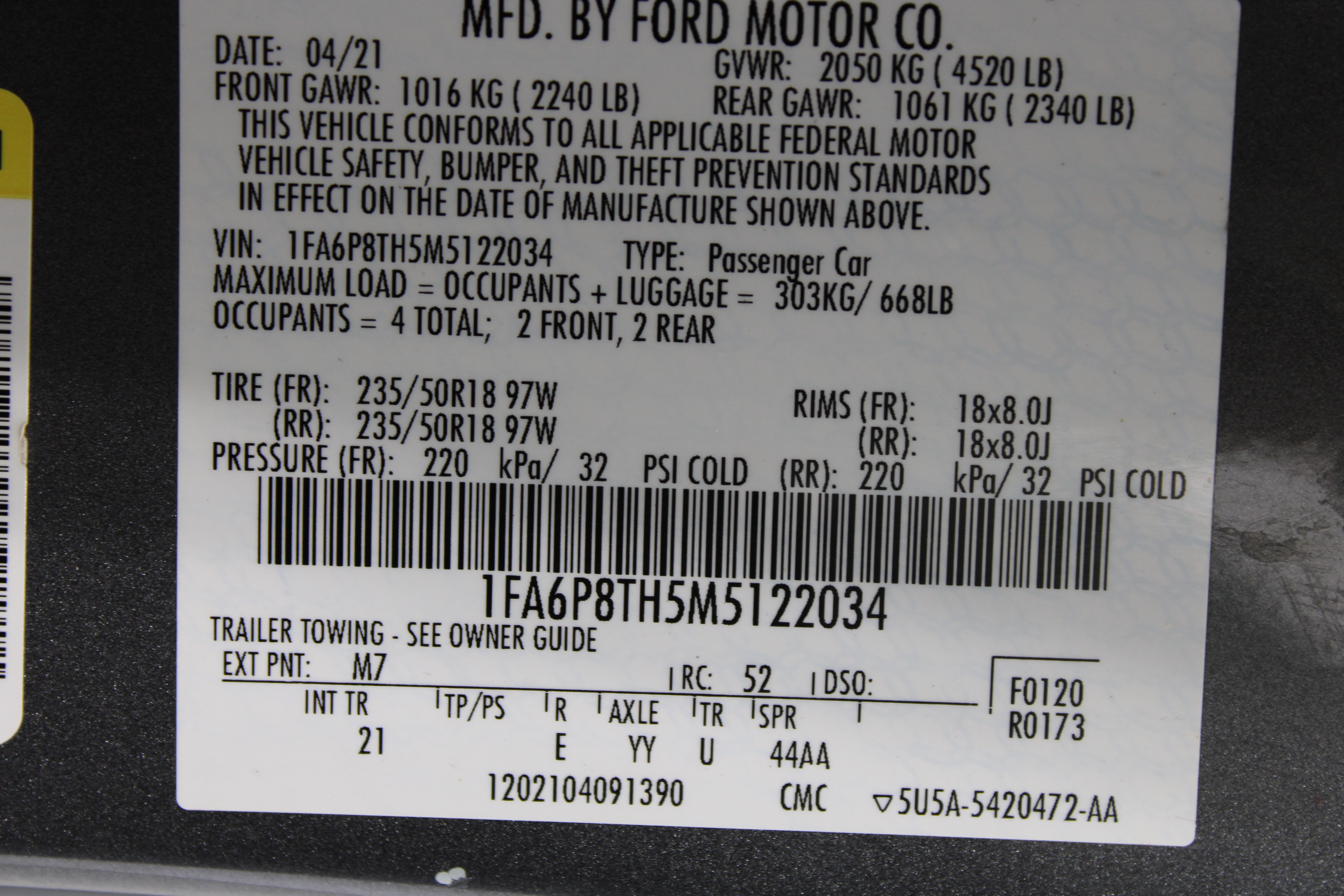 Used 2021 Ford Mustang Coupe w/ Equipment Group 101A RWD image 34