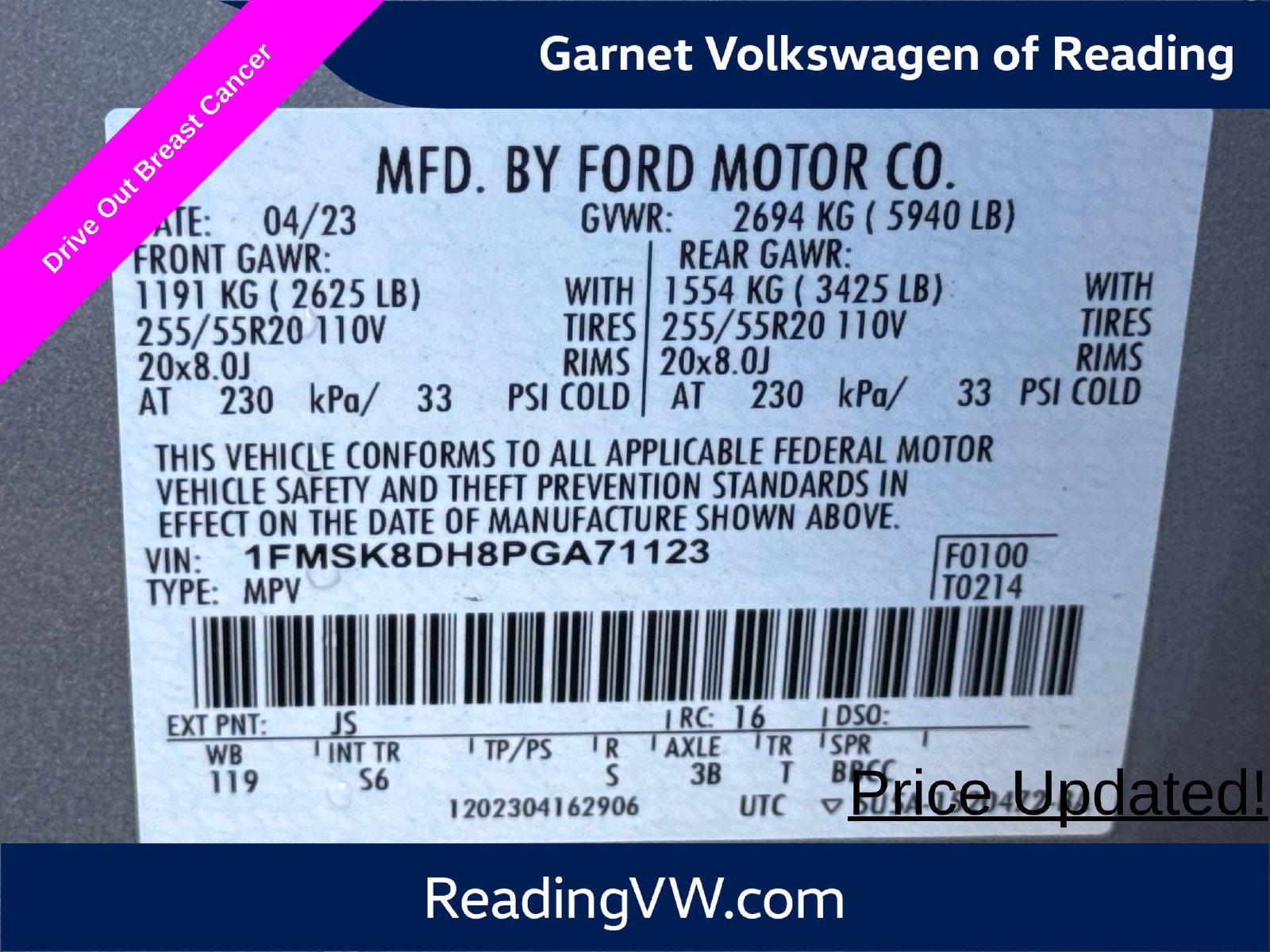 Used 2023 Ford Explorer XLT w/ Equipment Group 202A AWD/4WD image 30