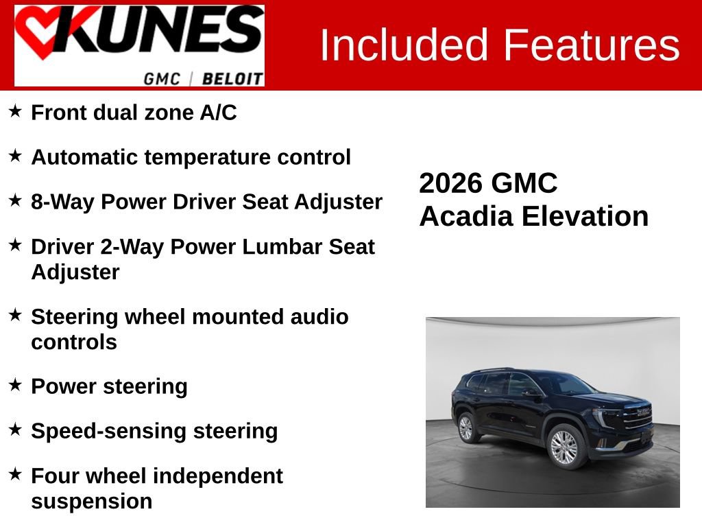 Used 2026 GMC Acadia Elevation w/ Elevation Premium Package AWD/4WD image 3