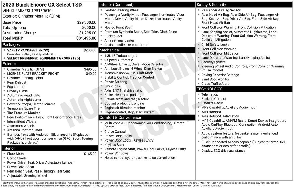 Used 2023 Buick Encore GX Select w/ Safety Package II AWD/4WD image 42