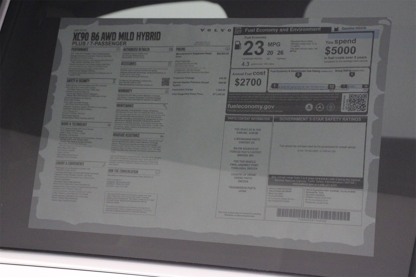New 2026 Volvo XC90 B6 Plus w/ Protection Package Premier image 18