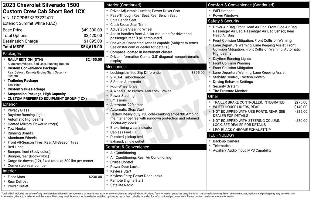 Used 2023 Chevrolet Silverado 1500 Custom w/ Rally Edition AWD/4WD image 36