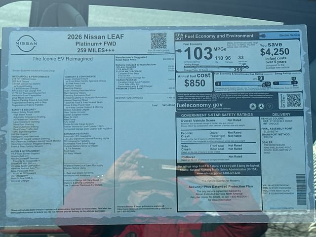 New 2026 Nissan Leaf Platinum+ image 8