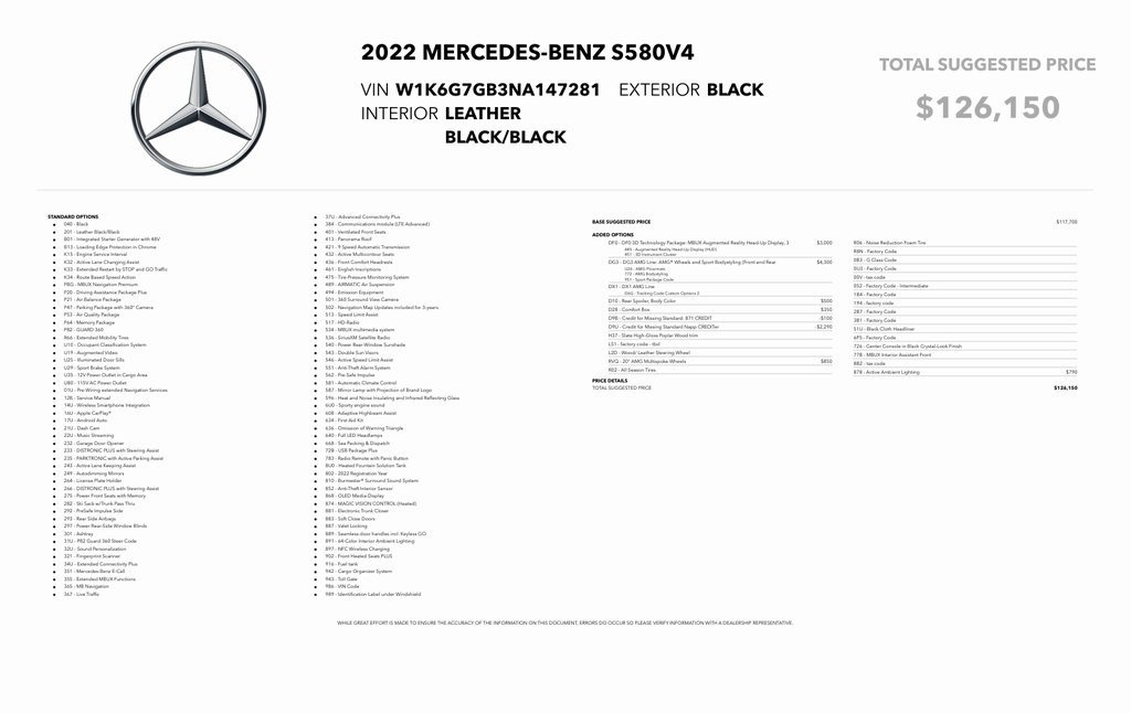 Used 2022 Mercedes-Benz S 580 4MATIC Sedan image 24