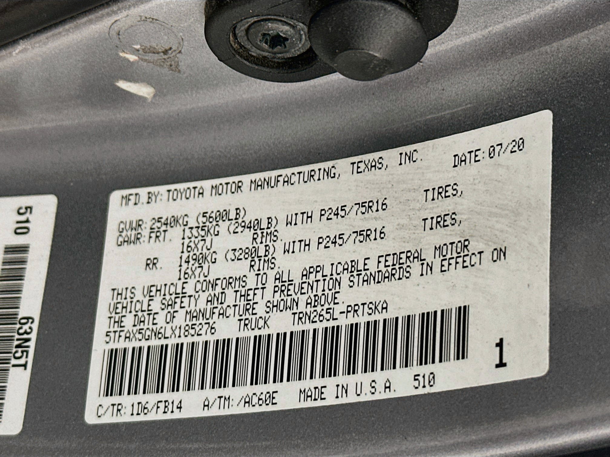Used 2020 Toyota Tacoma SR w/ SR Convenience Package RWD image 12