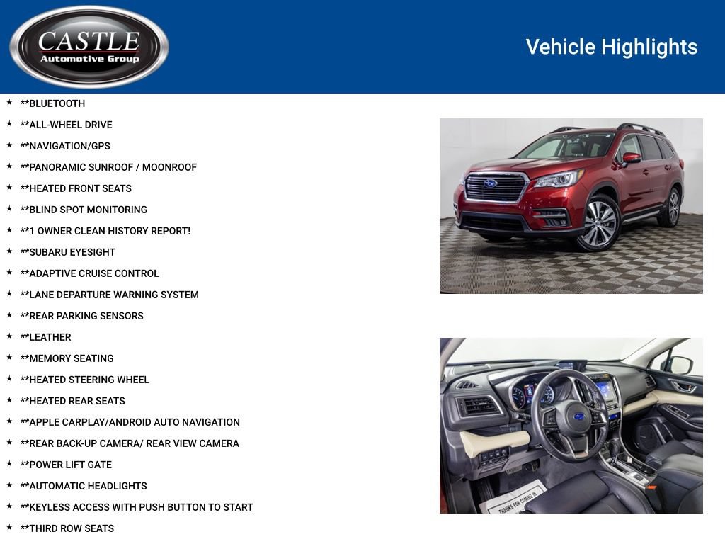 Used 2022 Subaru Ascent Limited w/ Technology Package AWD/4WD image 3