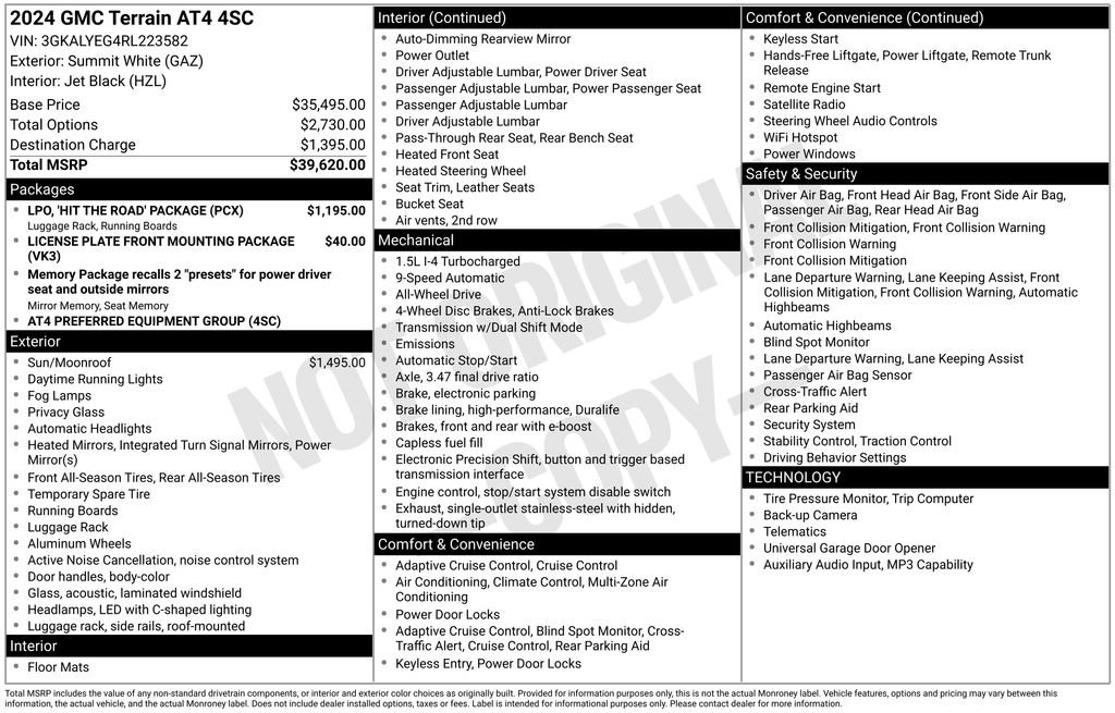 Used 2024 GMC Terrain AT4 w/ LPO, 'HIT The Road' Package AWD/4WD image 39