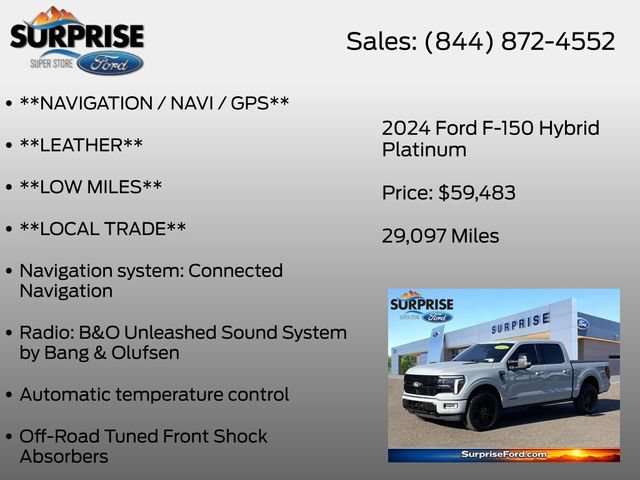 Certified 2024 Ford F150 Platinum w/ Equipment Group 702A High AWD/4WD image 20