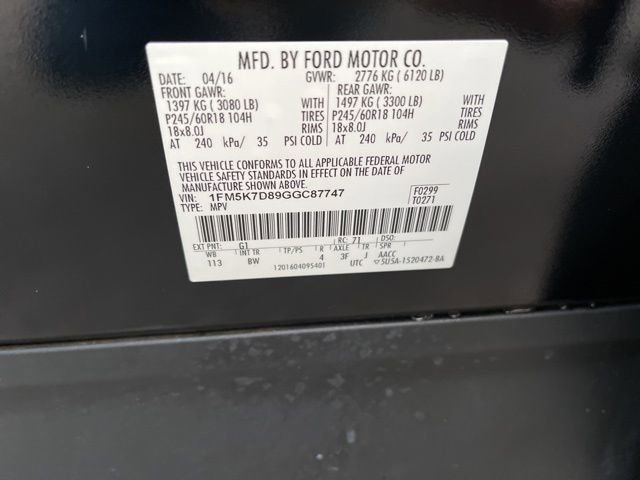 Used 2016 Ford Explorer XLT w/ Equipment Group 202A FWD image 28