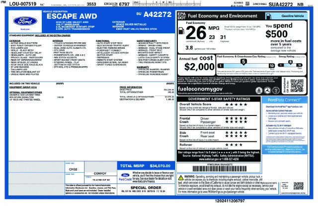 Certified 2025 Ford Escape ST-Line Select AWD/4WD image 6