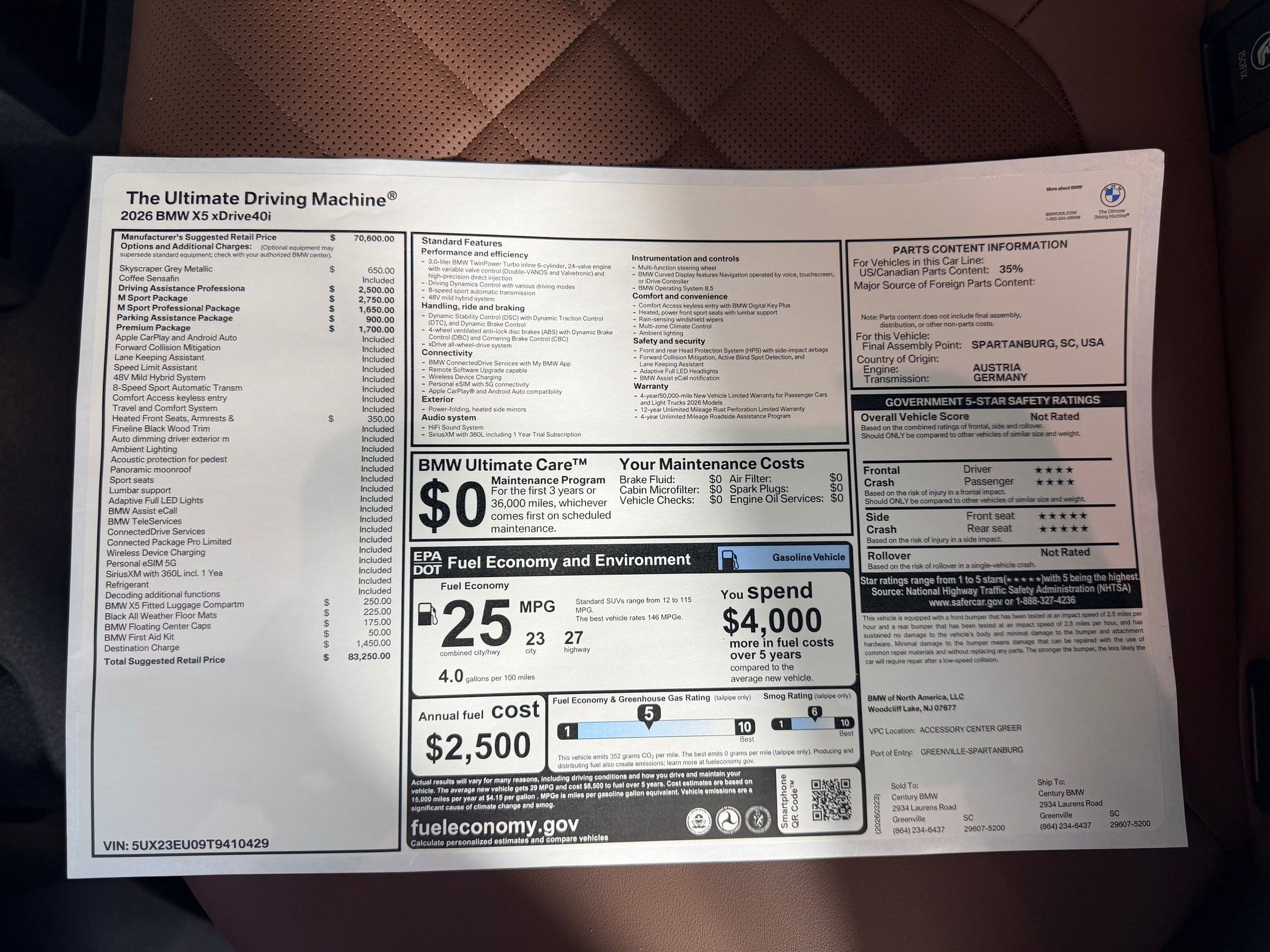 New 2026 BMW X5 xDrive40i AWD/4WD image 20