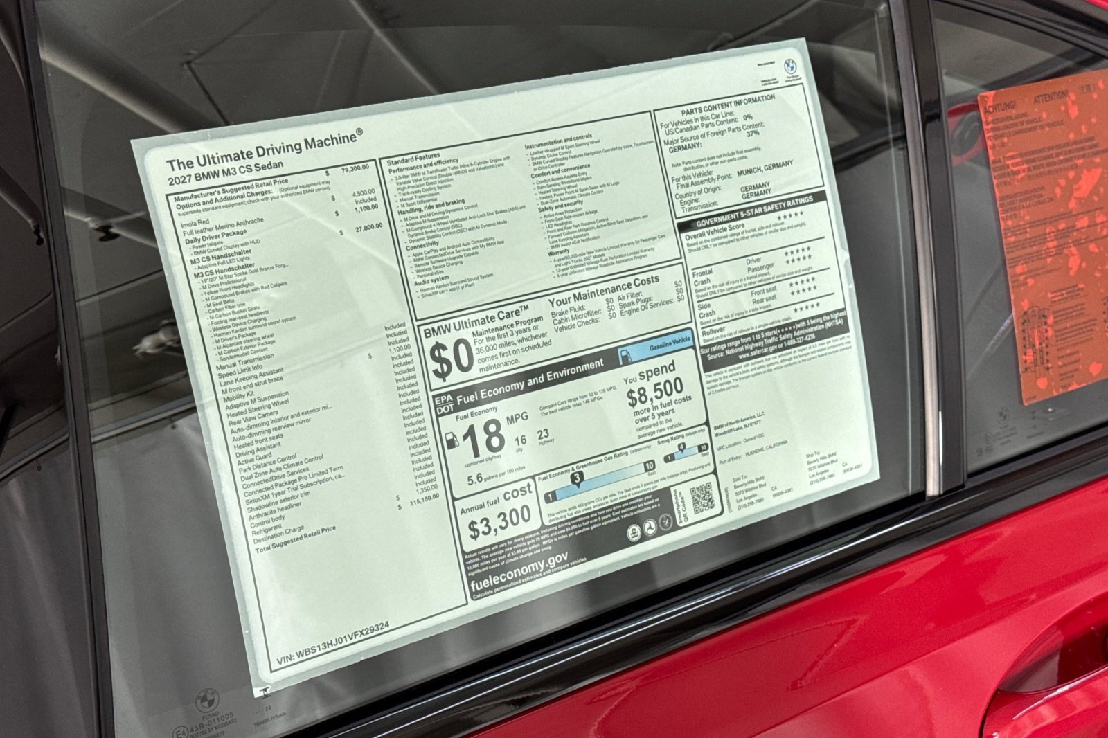 New 2027 BMW M3 w/ M Carbon Exterior Package RWD image 29