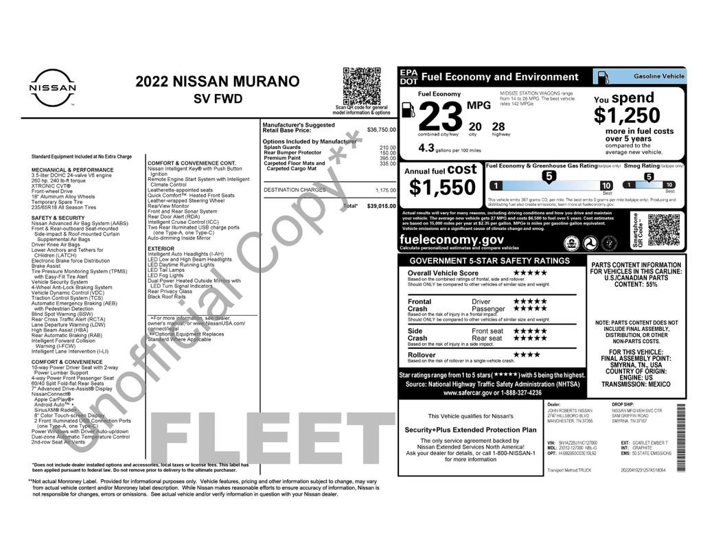 Used 2022 Nissan Murano SV image 3