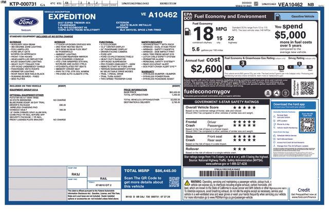 New 2027 Ford Expedition Tremor w/ Driver's Package AWD/4WD image 4