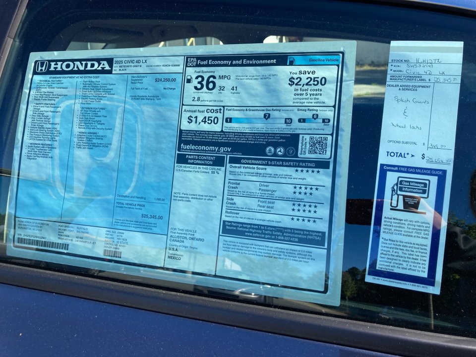 Certified 2025 Honda Civic LX image 33