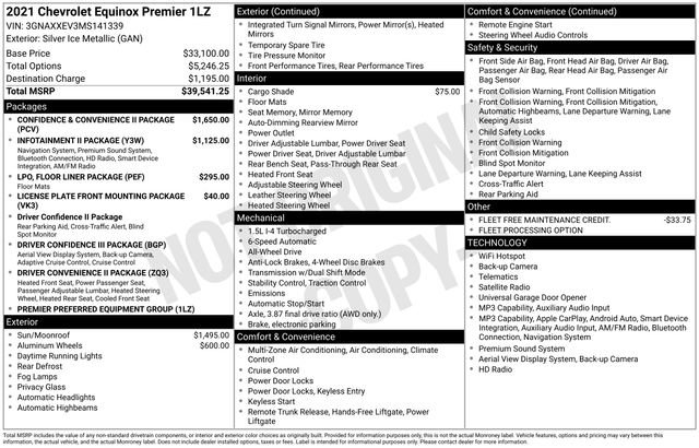 Used 2021 Chevrolet Equinox Premier AWD/4WD image 15