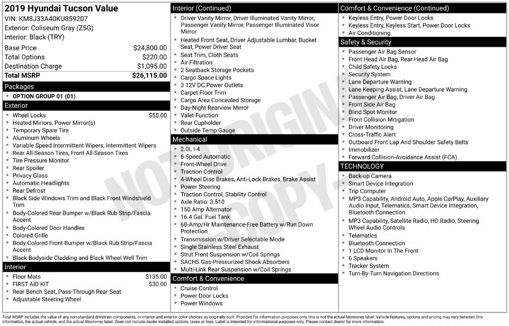 Used 2019 Hyundai Tucson Value FWD image 5