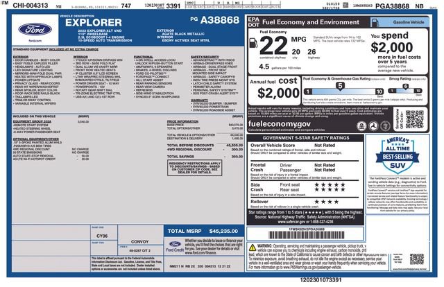 Used 2023 Ford Explorer XLT w/ Equipment Group 202A AWD/4WD image 26