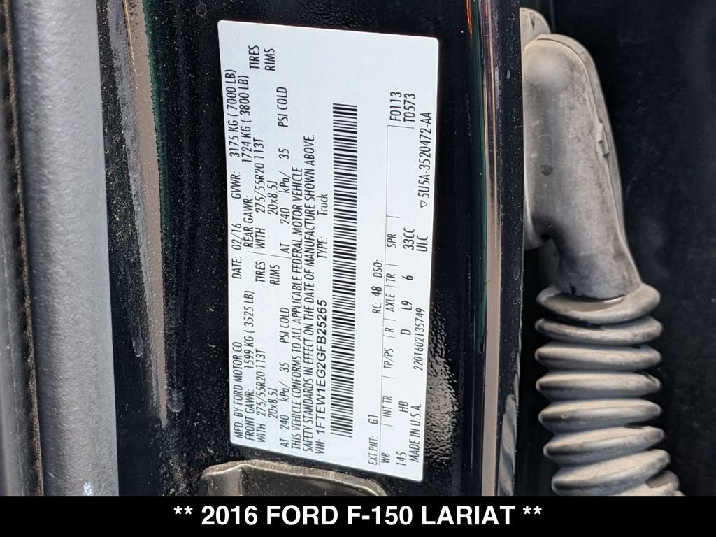 Used 2016 Ford F150 Lariat w/ Equipment Group 502A Luxury AWD/4WD image 30