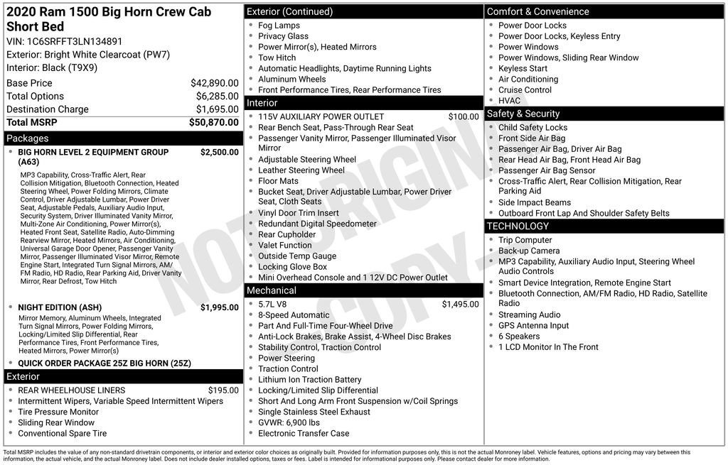 Used 2020 RAM 1500 Big Horn AWD/4WD image 27
