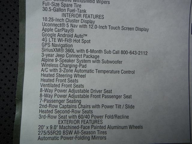 New 2026 Jeep Grand Wagoneer L Limited AWD/4WD image 73