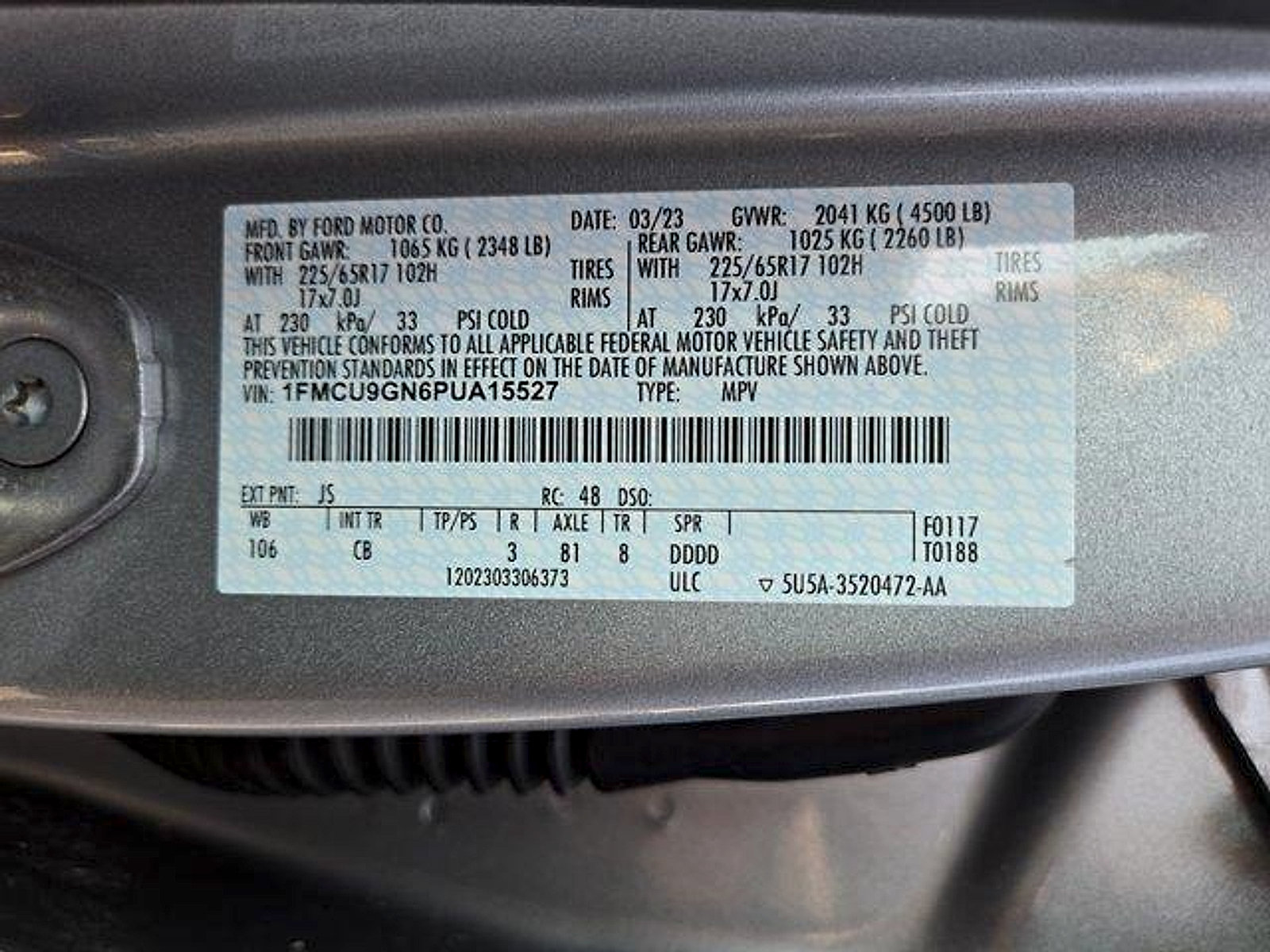 Certified 2023 Ford Escape Active AWD/4WD image 27