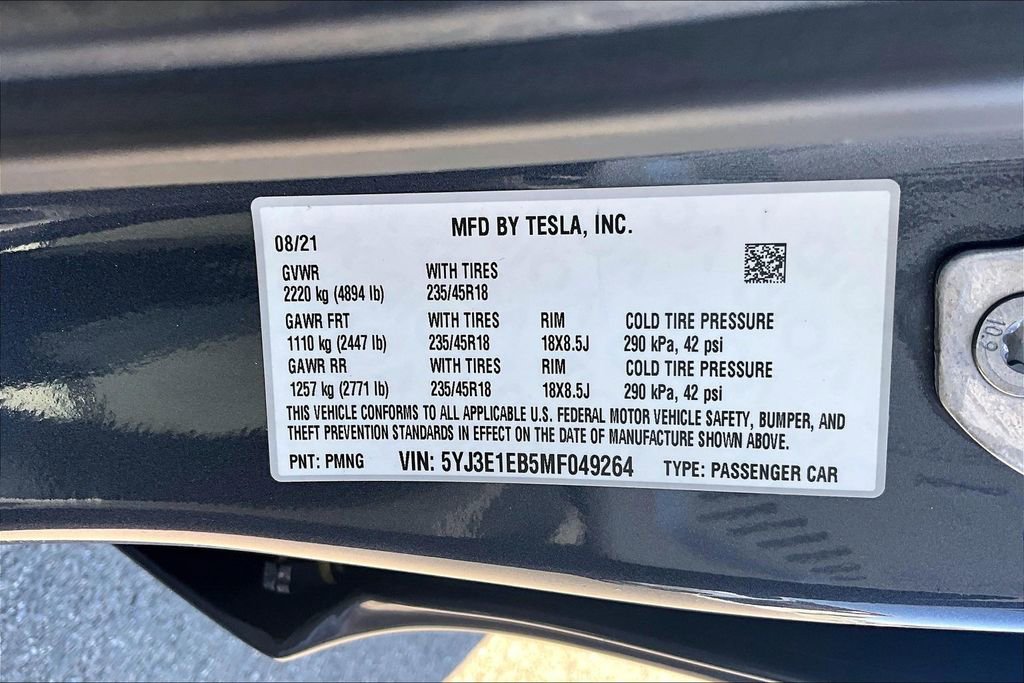 Used 2021 Tesla Model 3 Long Range AWD/4WD image 31