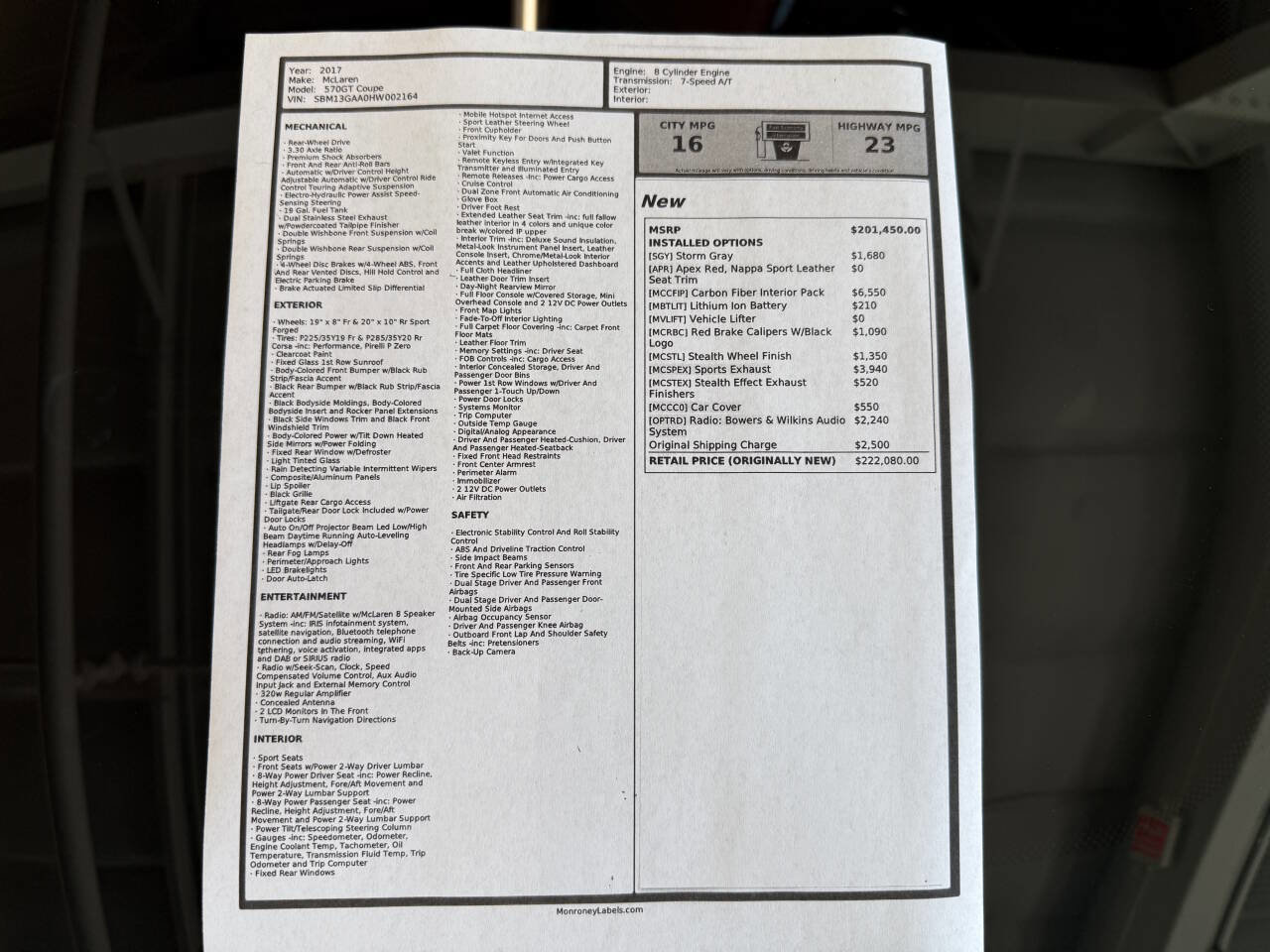 Used 2017 McLaren 570S image 2