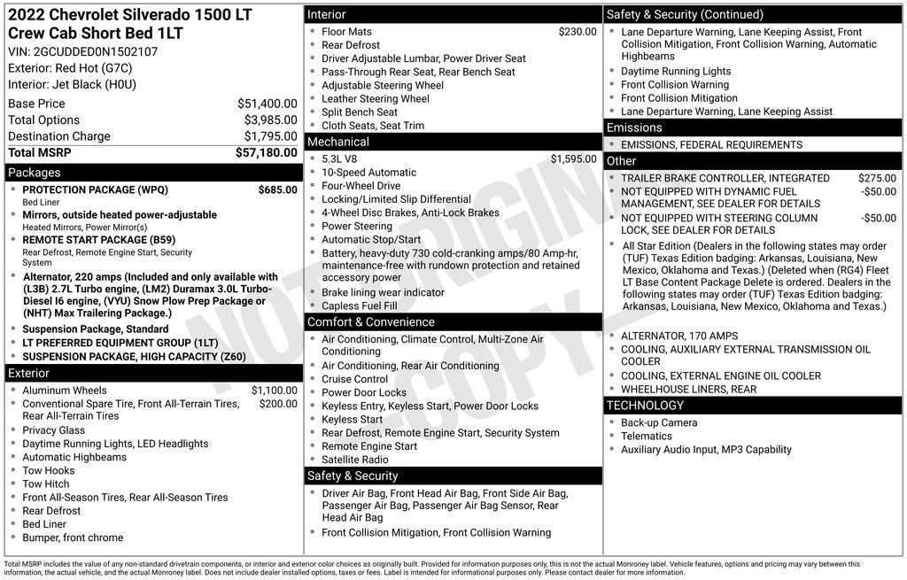 Used 2022 Chevrolet Silverado 1500 LT w/ Protection Package image 5