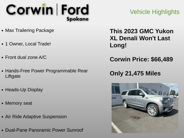 Used 2023 GMC Yukon XL Denali w/ Advanced Technology Package AWD/4WD image 6
