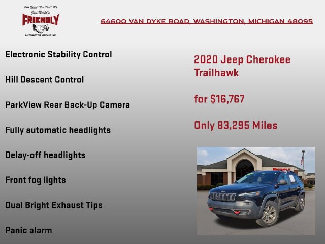 Used 2020 Jeep Cherokee Trailhawk w/ Cold Weather Group AWD/4WD image 30