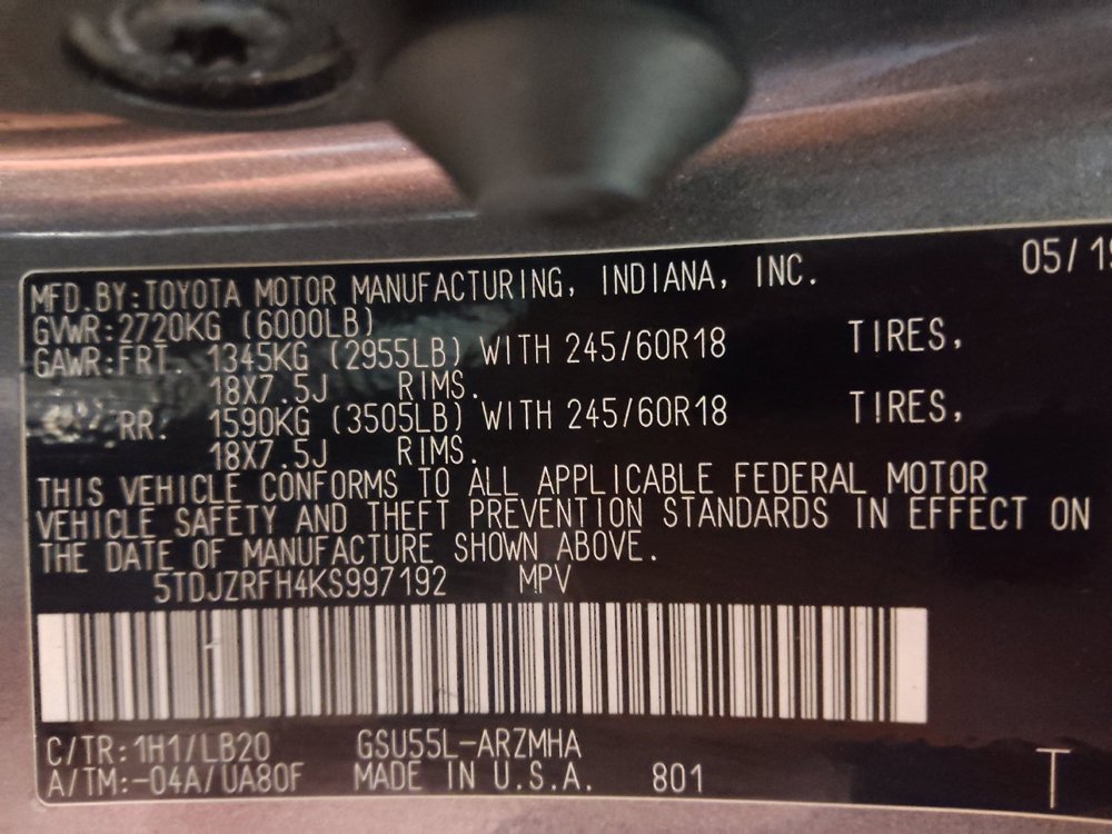 Used 2019 Toyota Highlander XLE AWD/4WD image 33
