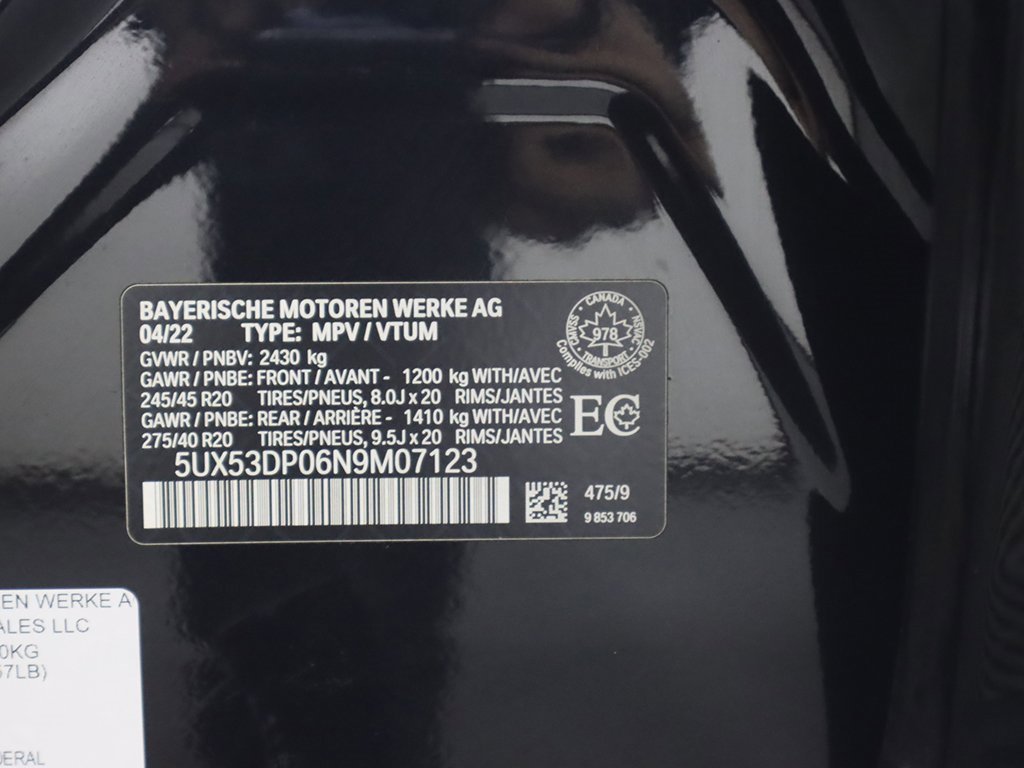 Used 2022 BMW X3 xDrive30i w/ Premium Package Essential image 56