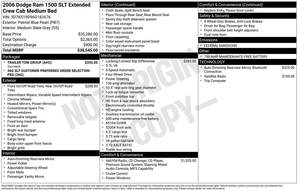 Used 2006 Dodge Ram 1500 Truck SLT w/ Trailer Tow Group image 28