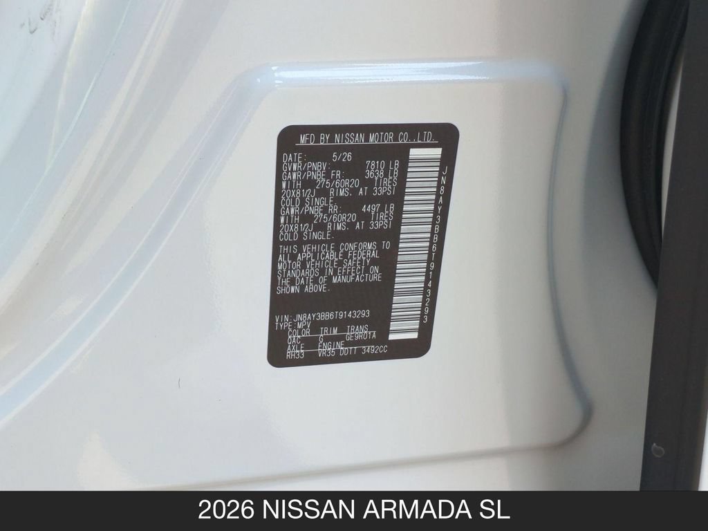 New 2026 Nissan Armada SL w/ Captain's Chari Seat Package AWD/4WD image 25