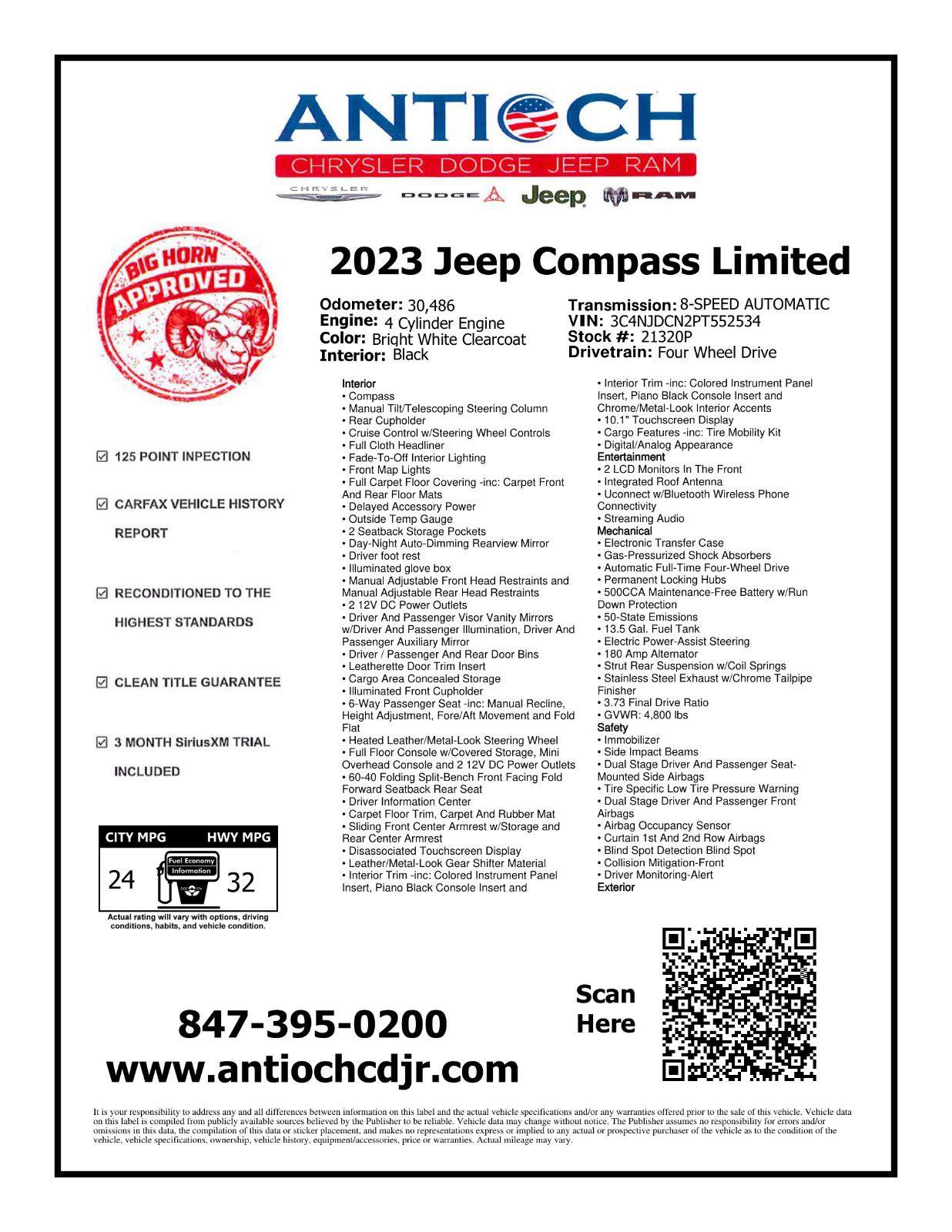 Used 2023 Jeep Compass Limited AWD/4WD image 2