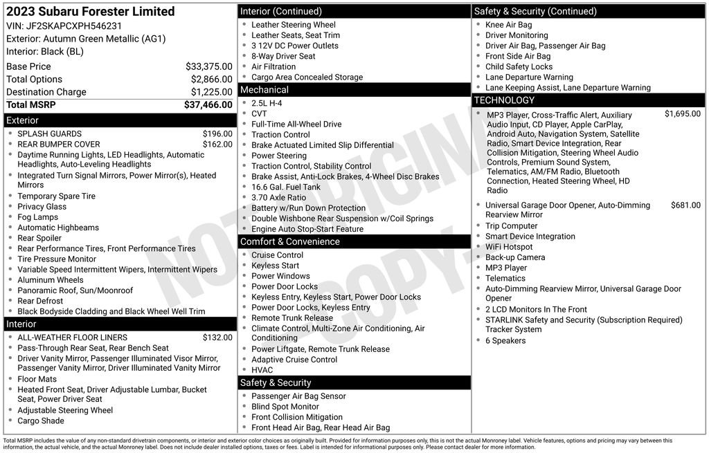 Used 2023 Subaru Forester Limited AWD/4WD image 4