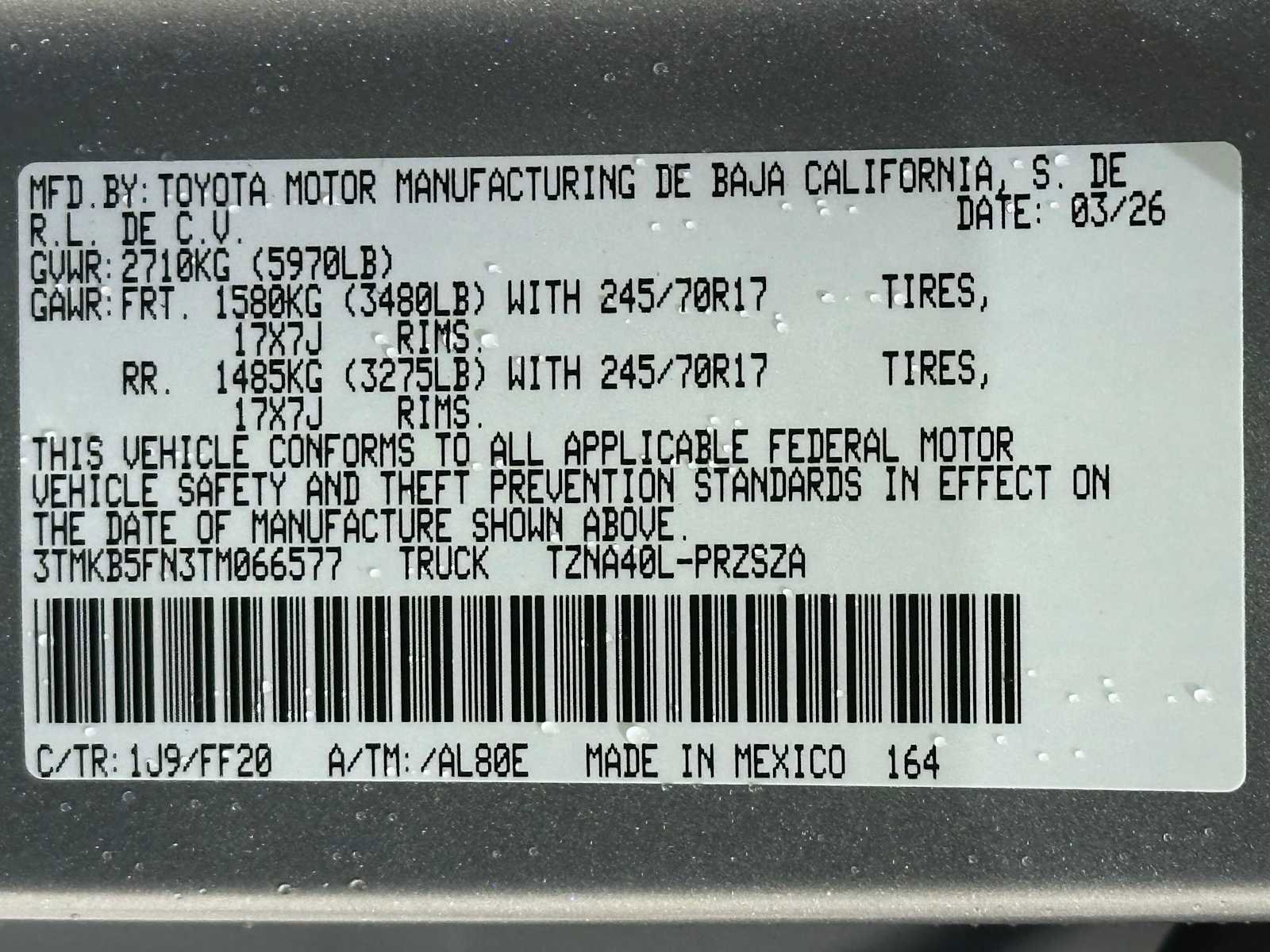 New 2026 Toyota Tacoma SR5 RWD image 52
