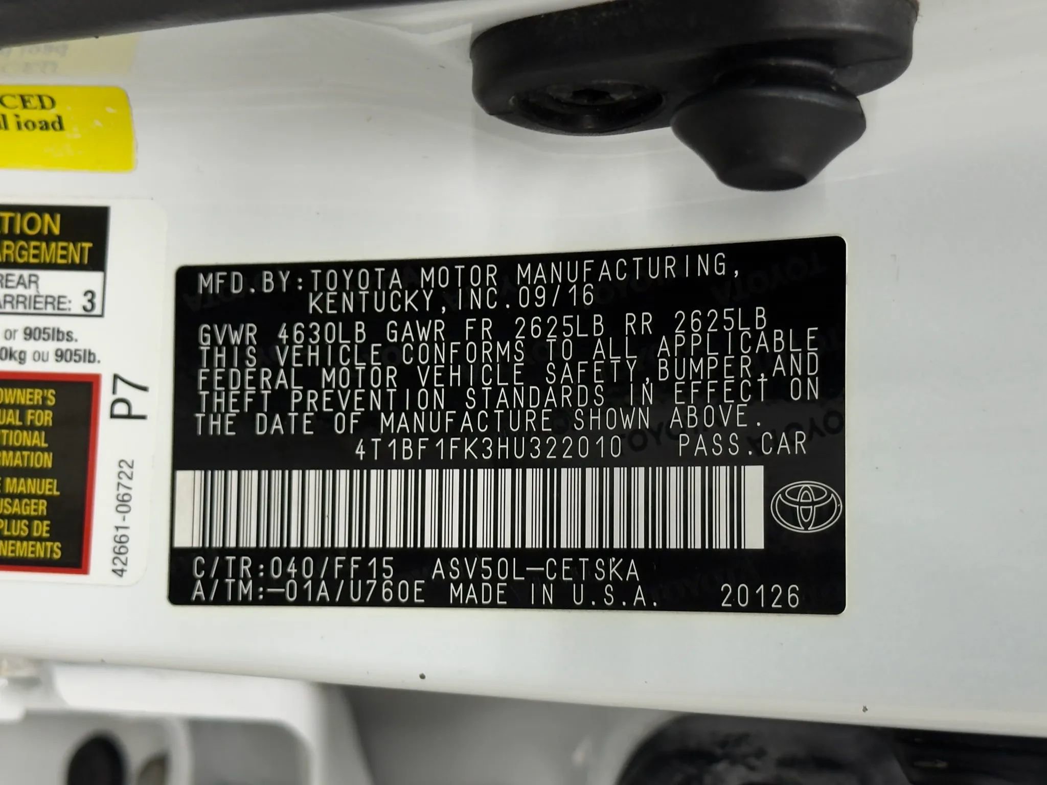 Used 2017 Toyota Camry SE FWD image 52