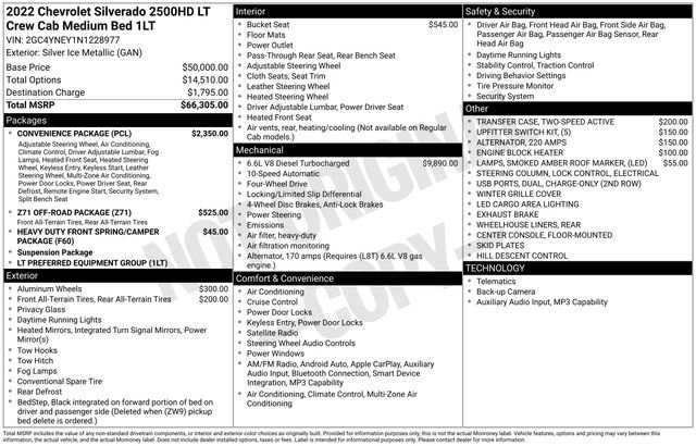 Used 2022 Chevrolet Silverado 2500 LT w/ Convenience Package AWD/4WD image 23
