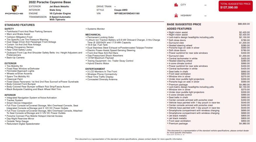 Used 2022 Porsche Cayenne E-Hybrid Coupe image 3