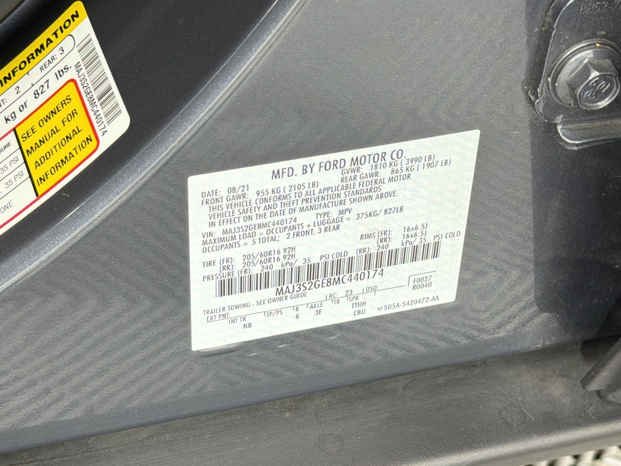 Used 2021 Ford EcoSport SE w/ SE Convenience Package FWD image 21