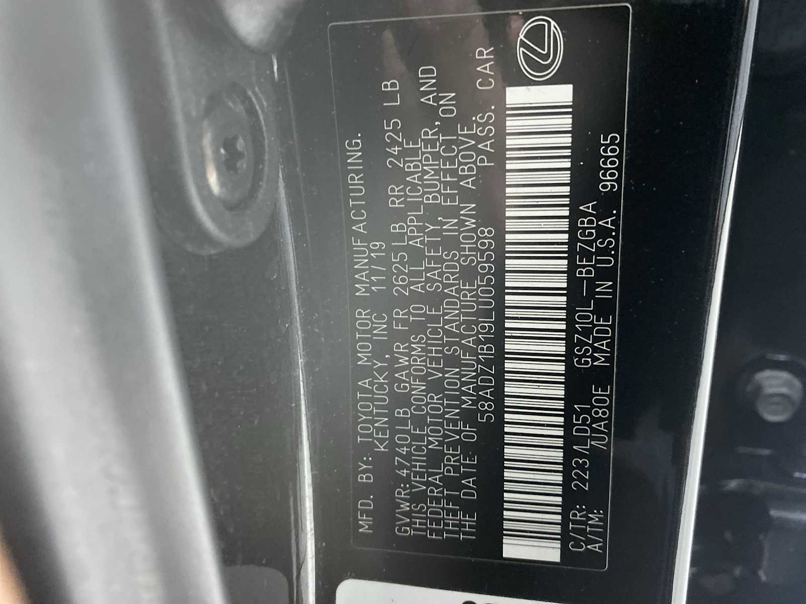 Used 2020 Lexus ES 350 w/ Premium Package FWD image 21