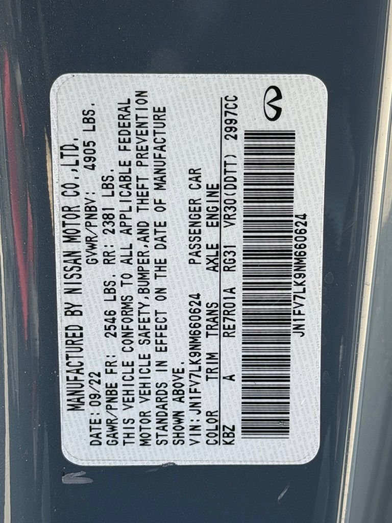 Used 2022 INFINITI Q60 Red Sport 400 w/ Cargo Package RWD image 35
