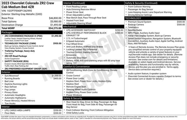 Certified 2023 Chevrolet Colorado ZR2 w/ ZR2 Convenience Package III AWD/4WD image 7