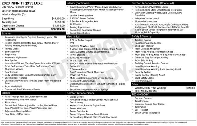 Used 2023 INFINITI QX55 Luxe image 25