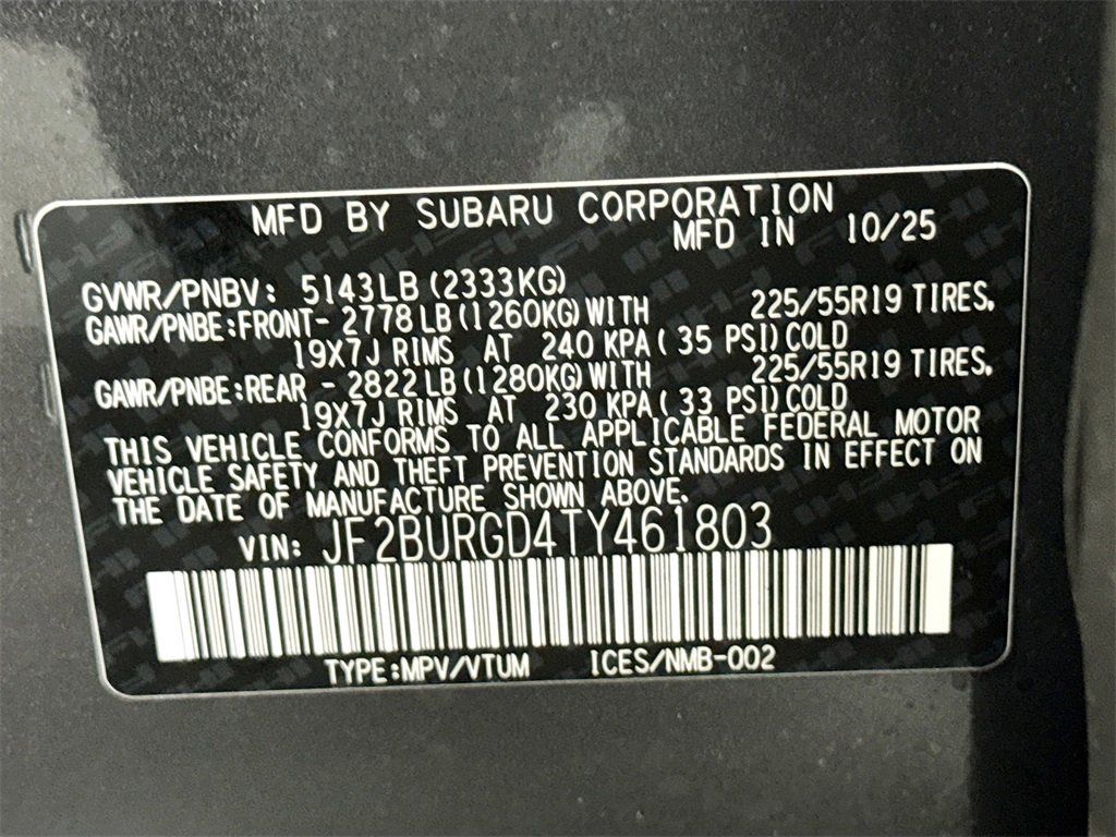 New 2026 Subaru Outback Limited XT image 31