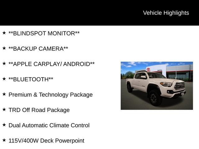 Used 2016 Toyota Tacoma TRD Off-Road w/ Premium & Technology Package AWD/4WD image 3