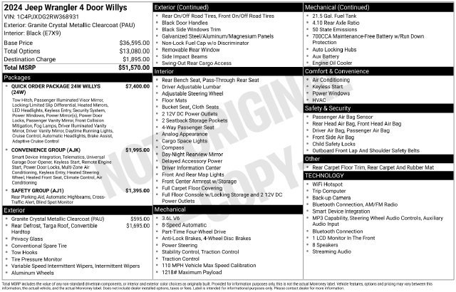 Used 2024 Jeep Wrangler Unlimited Sport AWD/4WD image 2